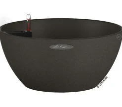 LECHUZA® Kunststoff-Schale 'Cubeto Stone', rund Schwarz