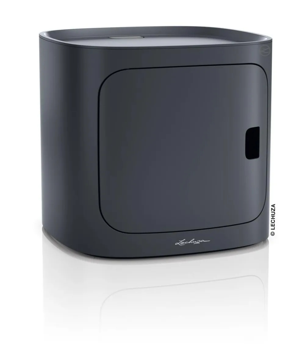 LECHUZA® Kunststoff-Stapelmodul PILA Color Storage, quadratisch, ca. B35/H33/T35 cm Dunkelgrau New