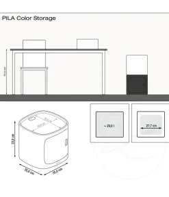 LECHUZA® Lechuza Pflanzgefäße & Töpfe - Kunststoff-Stapelmodul PILA Color Storage, quadratisch, ca. B35/H33/T35 cm Beige