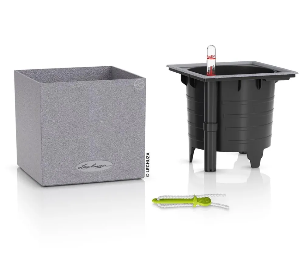 LECHUZA® Lechuza Pflanzgefäße & Töpfe|Blumentöpfe & Übertöpfe > Kunststoff-Topf Canto Stone, eckig, ca. B14/H13,5/T14 cm