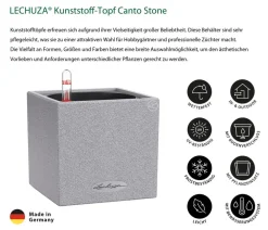 LECHUZA® Lechuza Pflanzgefäße & Töpfe|Blumentöpfe & Übertöpfe > Kunststoff-Topf Canto Stone, eckig, ca. B14/H13,5/T14 cm