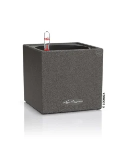 LECHUZA® Lechuza Pflanzgefäße & Töpfe|Blumentöpfe & Übertöpfe - Kunststoff-Topf Canto Stone, eckig, ca. B14/H13,5/T14 cm Schwarz