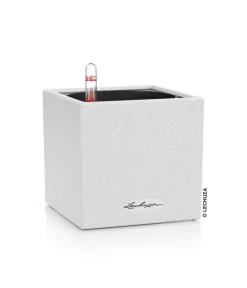 LECHUZA® Lechuza Pflanzgefäße & Töpfe|Blumentöpfe & Übertöpfe - Kunststoff-Topf Canto Stone, eckig, ca. B14/H13,5/T14 cm Weiß