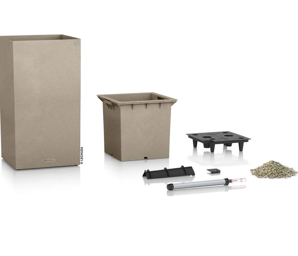 LECHUZA® Lechuza Pflanzgefäße & Töpfe|Blumentöpfe & Übertöpfe > Kunststoff-Topf Canto Stone, quadratisch