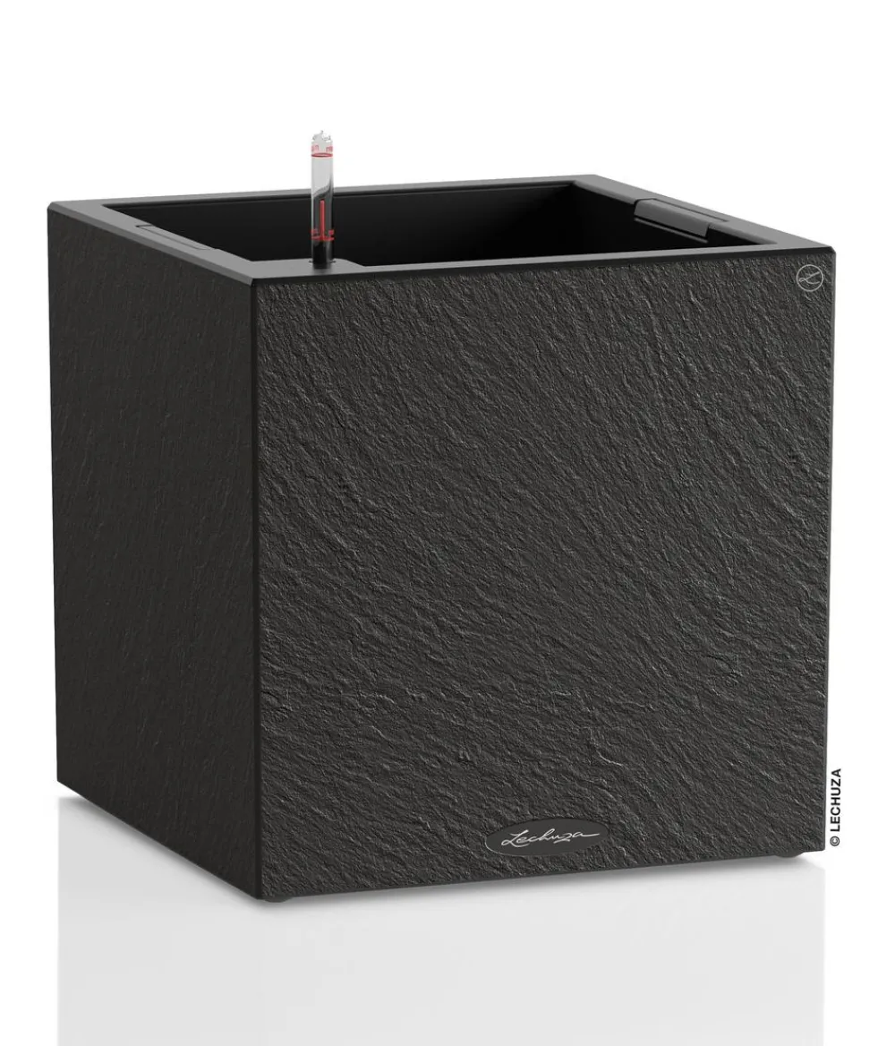 LECHUZA® Lechuza Pflanzgefäße & Töpfe > Kunststoff-Topf Canto Slatestone inkl. Pflanzeinsatz, quadratisch