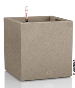 LECHUZA® Kunststoff-Topf Canto Stone, quadratisch Beige Clearance