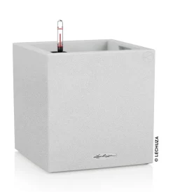 LECHUZA® Kunststoff-Topf Canto Stone, quadratisch Weiß Hot