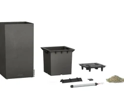 LECHUZA® Kunststoff-Topf Canto Stone, quadratisch Dunkelgrau Online