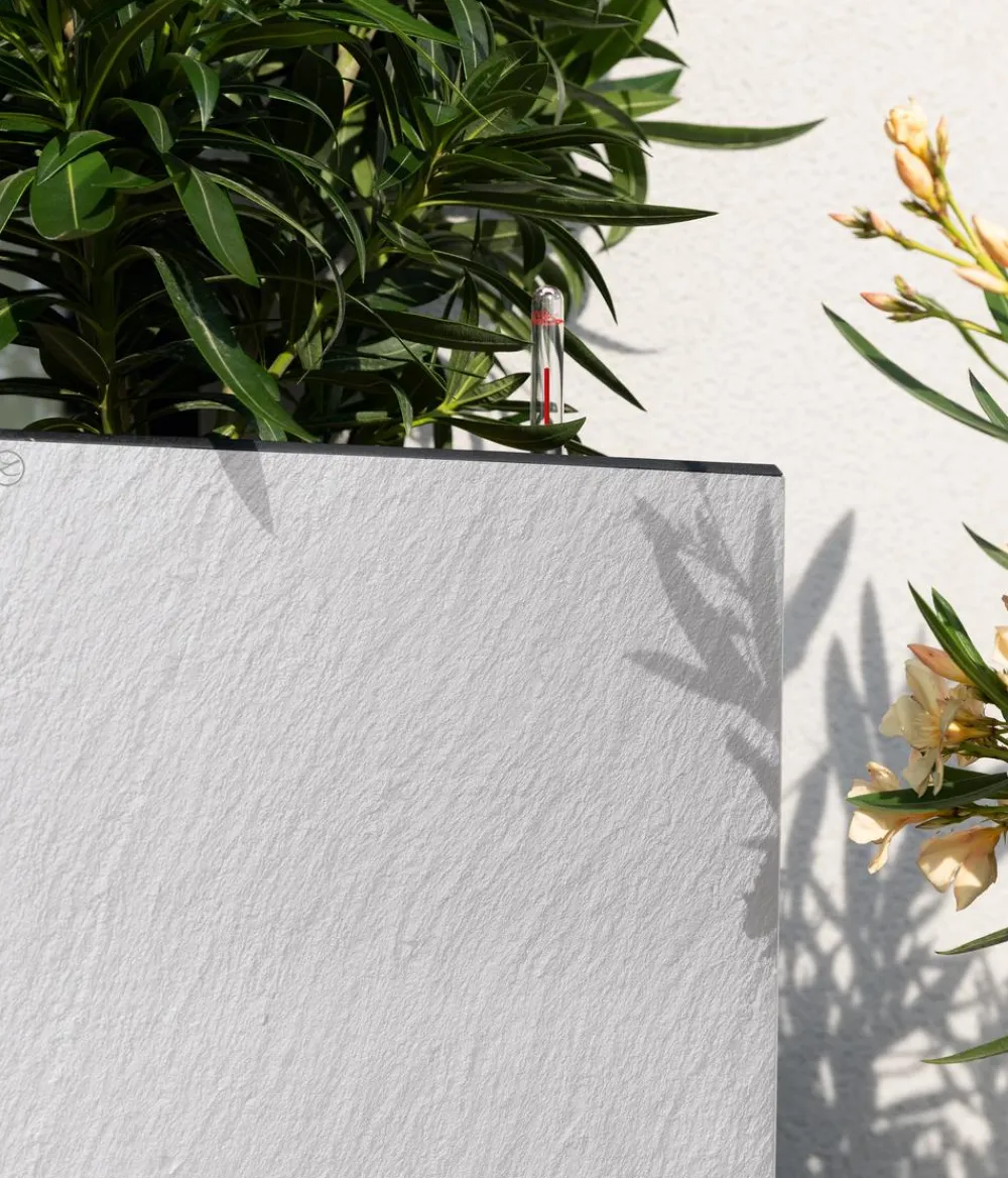 LECHUZA® Lechuza Pflanzgefäße & Töpfe|Blumentöpfe & Übertöpfe - Kunststoff-Topf Canto Stone, quadratisch Dunkelgrau