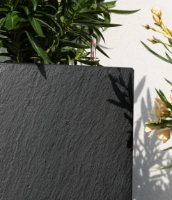LECHUZA® Lechuza Pflanzgefäße & Töpfe|Blumentöpfe & Übertöpfe - Kunststoff-Topf Canto Stone, quadratisch Grau