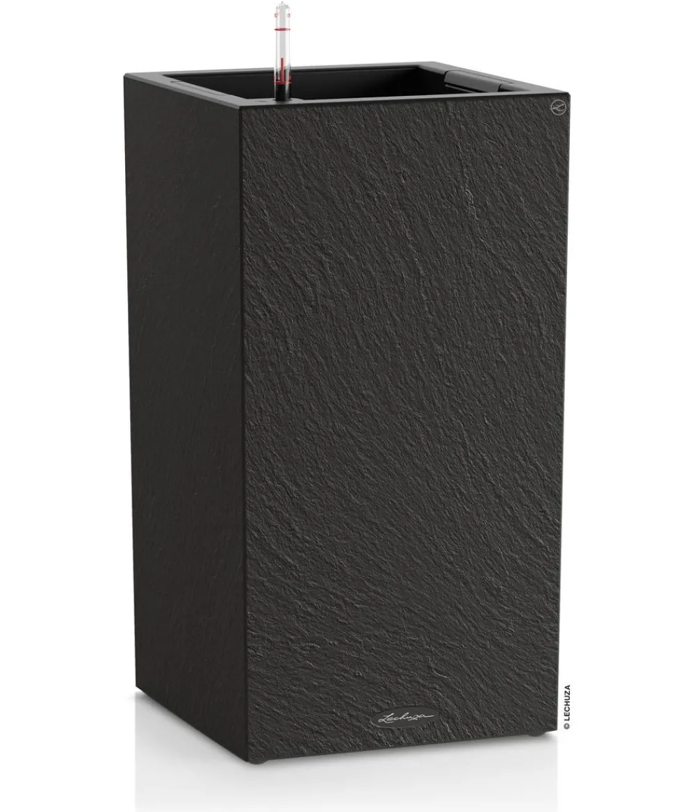 LECHUZA® Lechuza Pflanzgefäße & Töpfe|Blumentöpfe & Übertöpfe - Kunststoff-Topf Canto Stone, quadratisch Grau