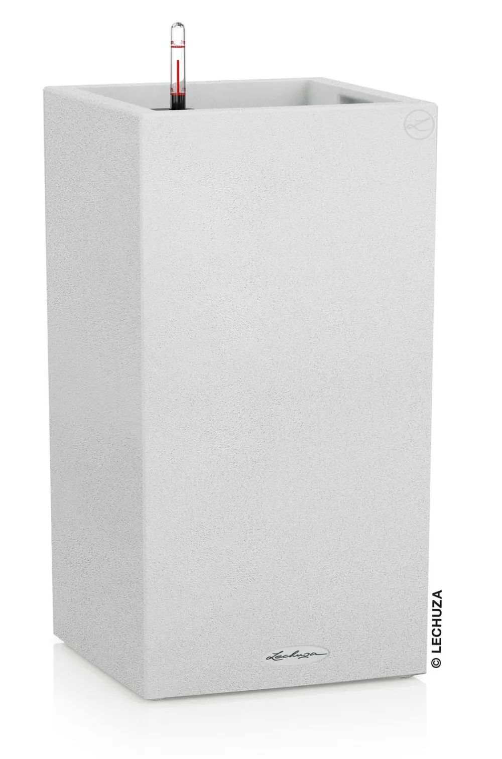 LECHUZA® Lechuza Pflanzgefäße & Töpfe|Blumentöpfe & Übertöpfe - Kunststoff-Topf Canto Stone, quadratisch Weiß