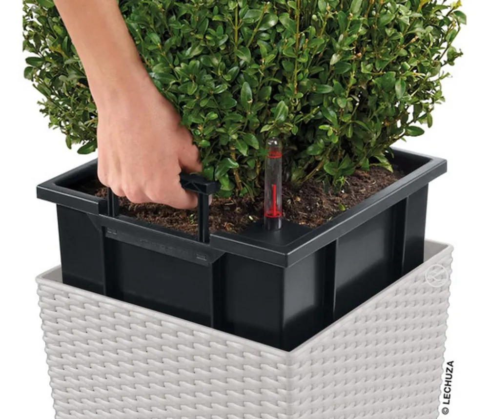 LECHUZA® Lechuza Pflanzgefäße & Töpfe|Blumentöpfe & Übertöpfe > Kunststoff-Topf Cube Cottage, quadratisch