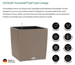 LECHUZA® Lechuza Pflanzgefäße & Töpfe|Blumentöpfe & Übertöpfe > Kunststoff-Topf Cube Cottage, quadratisch