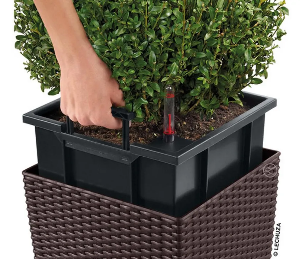 LECHUZA® Lechuza Pflanzgefäße & Töpfe|Blumentöpfe & Übertöpfe > Kunststoff-Topf Cube Cottage, quadratisch