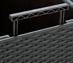 LECHUZA® Kunststoff-Topf Cube Cottage, quadratisch Dunkelgrau New