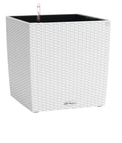 LECHUZA® Kunststoff-Topf Cube Cottage, quadratisch Weiß Best