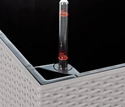 LECHUZA® Kunststoff-Topf Cube Cottage, quadratisch Hellgrau Best