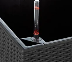 LECHUZA® Lechuza Pflanzgefäße & Töpfe|Blumentöpfe & Übertöpfe - Kunststoff-Topf Cube Cottage, quadratisch Dunkelgrau
