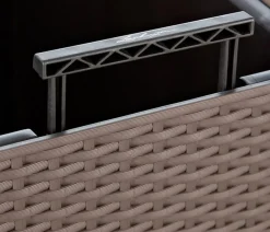 LECHUZA® Lechuza Pflanzgefäße & Töpfe|Blumentöpfe & Übertöpfe - Kunststoff-Topf Cube Cottage, quadratisch Hellbraun