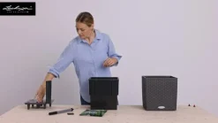 LECHUZA® Lechuza Pflanzgefäße & Töpfe|Blumentöpfe & Übertöpfe - Kunststoff-Topf Cube Cottage, quadratisch Weiß