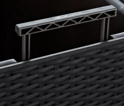 LECHUZA® Lechuza Pflanzgefäße & Töpfe|Blumentöpfe & Übertöpfe - Kunststoff-Topf Cube Cottage, quadratisch Schwarz