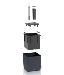 LECHUZA® Kunststoff-Topf Cube, rechteckig Grau Online