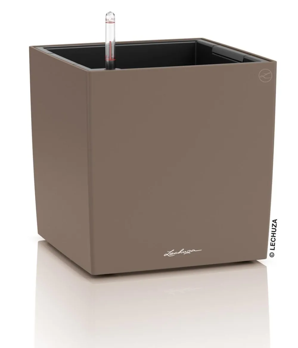 LECHUZA® Lechuza Pflanzgefäße & Töpfe - Kunststoff-Topf Cube, rechteckig Braun