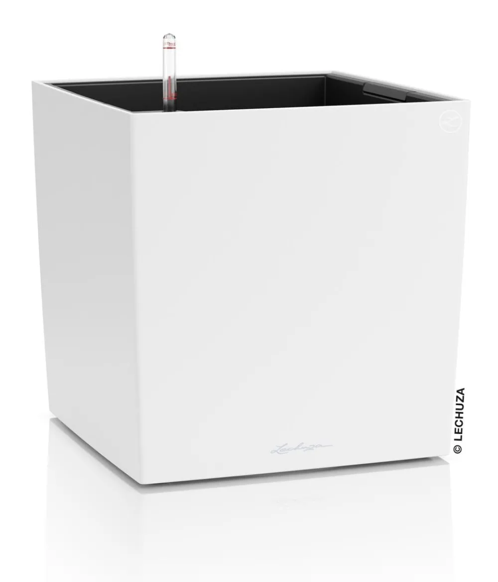 LECHUZA® Lechuza Pflanzgefäße & Töpfe - Kunststoff-Topf Cube, rechteckig Weiß