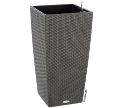 LECHUZA® Kunststoff-Topf Cubico Cottage, konisch Dunkelgrau Best