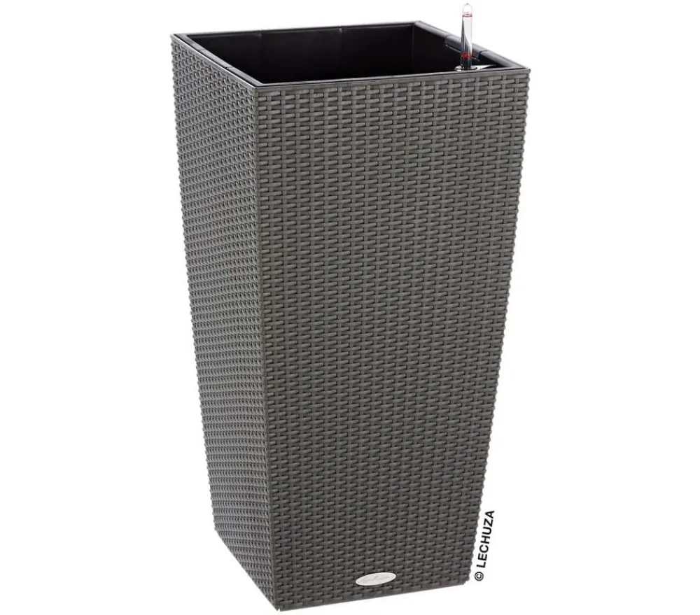 LECHUZA® Kunststoff-Topf Cubico Cottage, konisch Dunkelgrau Best