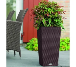LECHUZA® Lechuza Pflanzgefäße & Töpfe|Blumentöpfe & Übertöpfe - Kunststoff-Topf Cubico Cottage, konisch Braun