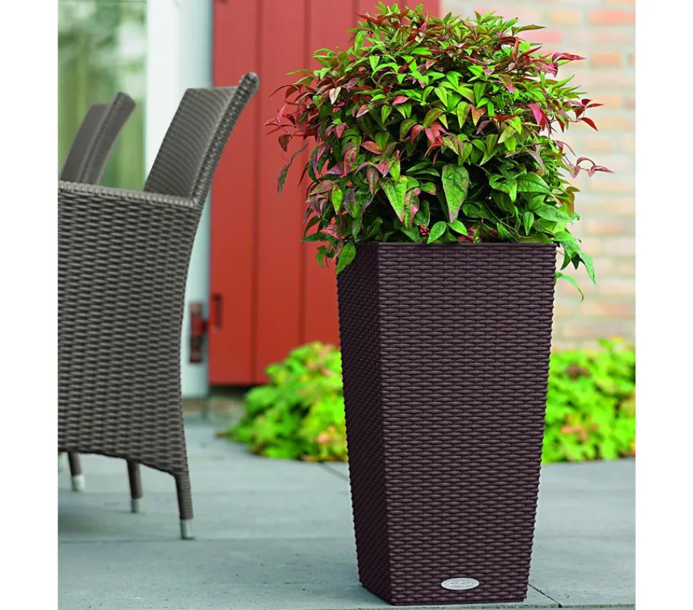 LECHUZA® Lechuza Pflanzgefäße & Töpfe|Blumentöpfe & Übertöpfe - Kunststoff-Topf Cubico Cottage, konisch Braun
