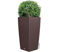 LECHUZA® Lechuza Pflanzgefäße & Töpfe|Blumentöpfe & Übertöpfe - Kunststoff-Topf Cubico Cottage, konisch Braun