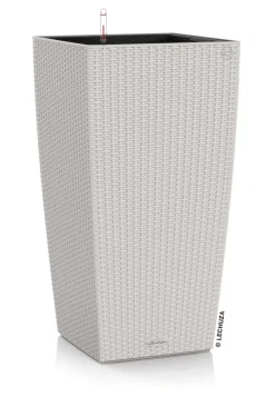 LECHUZA® Lechuza Pflanzgefäße & Töpfe|Blumentöpfe & Übertöpfe - Kunststoff-Topf Cubico Cottage, konisch Hellgrau