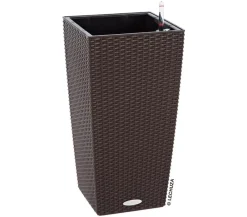 LECHUZA® Kunststoff-Topf Cubico Cottage, konisch Braun Discount