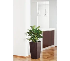 LECHUZA® Kunststoff-Topf Cubico Cottage, konisch Braun Discount