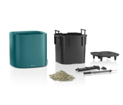 LECHUZA® Kunststoff-Topf PILA Color Planter, quadratisch, ca. B35/H33/T35 cm Dunkelblau Discount