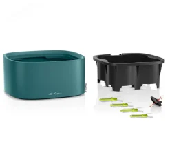 LECHUZA® Lechuza Pflanzgefäße & Töpfe - Kunststoff-Topf PILA Color Stick-System, quadratisch, ca. B35/H16,6/T35 cm Dunkelblau