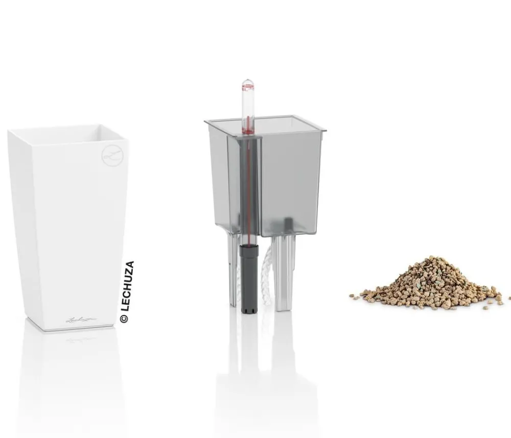 LECHUZA® Lechuza Tischgefäße|Lechuza Pflanzgefäße & Töpfe > MAXI/MINI-CUBI, All-in-One-Set, matt