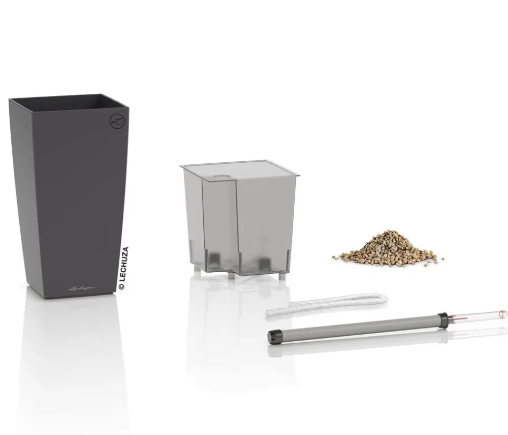 LECHUZA® Lechuza Tischgefäße|Lechuza Pflanzgefäße & Töpfe > MAXI/MINI-CUBI, All-in-One-Set, matt