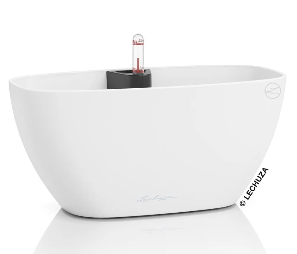 LECHUZA® Lechuza Pflanzgefäße & Töpfe - NAVIO Color, All-in-One Set Weiß