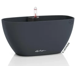 LECHUZA® Lechuza Pflanzgefäße & Töpfe - NAVIO Color, All-in-One Set Dunkelgrau