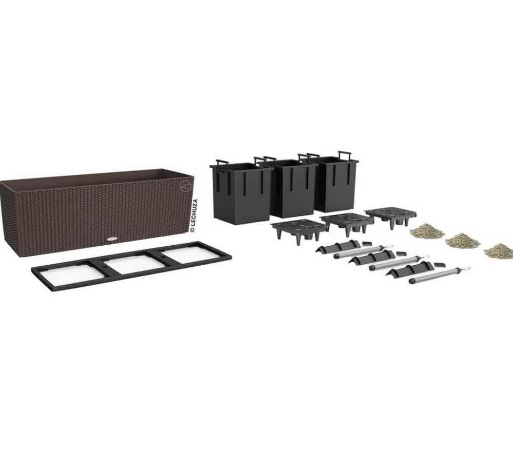 LECHUZA® Pflanzkübel & Blumenkästen|Lechuza Pflanzgefäße & Töpfe > Polyrattan-Kasten Trio Cottage, rechteckig