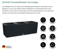 LECHUZA® Pflanzkübel & Blumenkästen|Lechuza Pflanzgefäße & Töpfe > Polyrattan-Kasten Trio Cottage, rechteckig