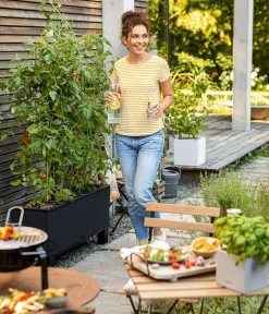 LECHUZA® Pflanzkübel & Blumenkästen|Lechuza Pflanzgefäße & Töpfe > Polyrattan-Kasten Trio Cottage, rechteckig