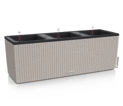LECHUZA® Polyrattan-Kasten Trio Cottage, rechteckig Hellbraun Best
