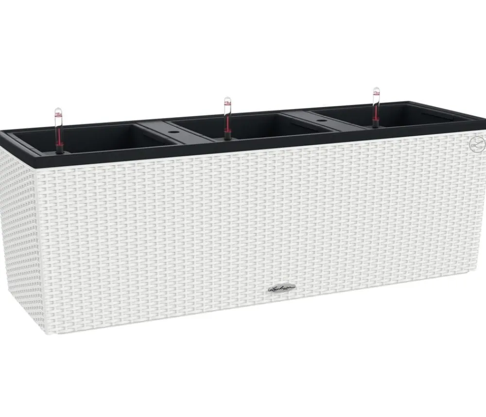 LECHUZA® Polyrattan-Kasten Trio Cottage, rechteckig Weiß Online