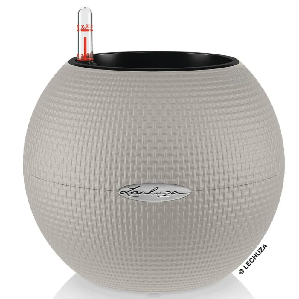 LECHUZA® Lechuza Pflanzgefäße & Töpfe|Lechuza Tischgefäße - PURO Color, All-in-One-Set, rund, ca. Ø20 cm Beige