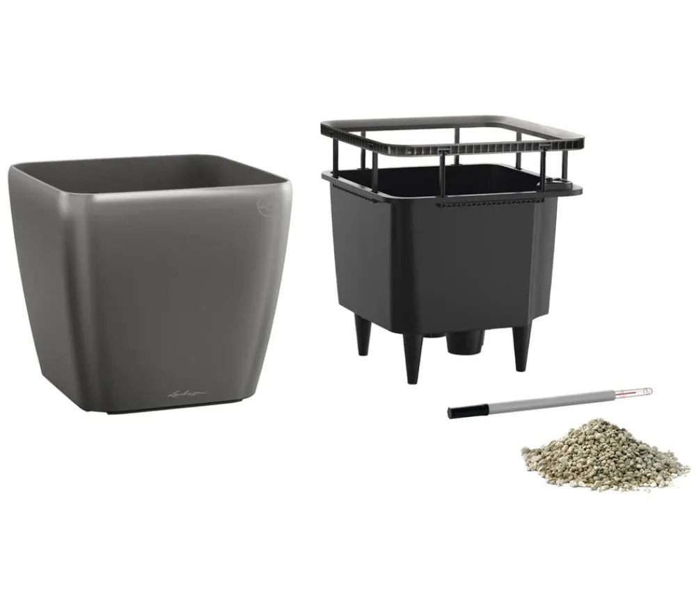 LECHUZA® QUADRO LS, All-in-One-Set Dunkelgrau Online